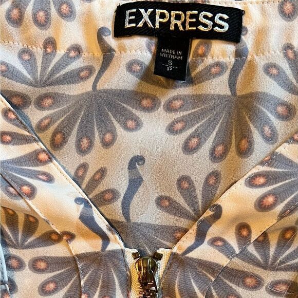 Express Women’s Peacock Blouse, size S - Picture 9 of 11